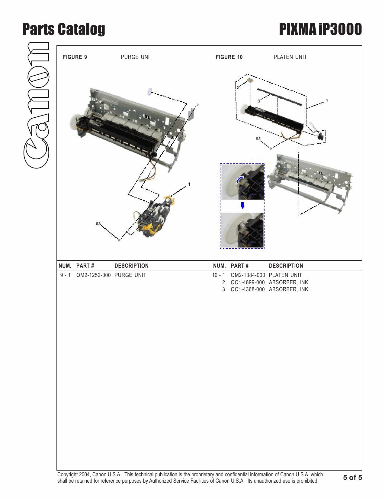 Canon PIXMA iP3000 Parts Catalog-6